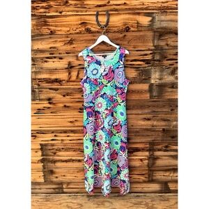 TALBOTS | NWT Filigree Floral Jersey Maxi Dress XL